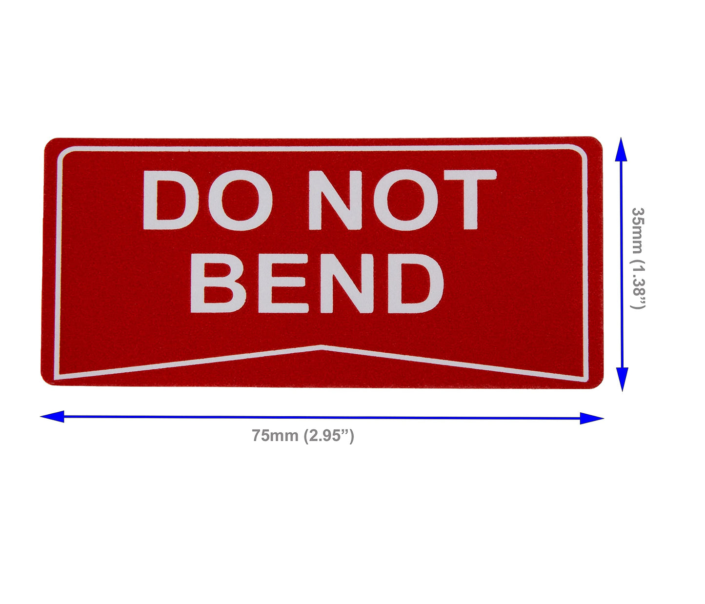 Do Not Bend Label Stickers Self Adhesive Medium Size - Pack 21