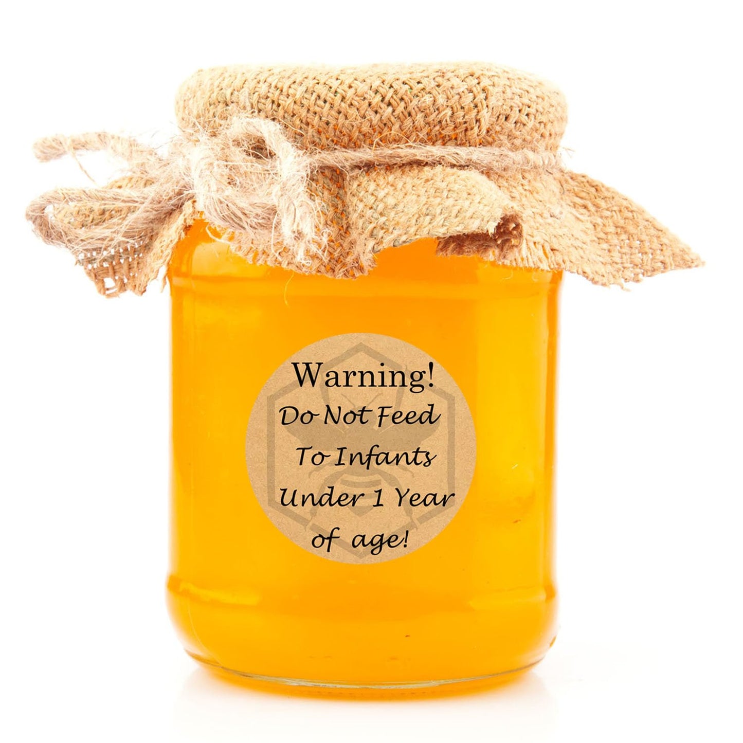 Infant Warning Labels Honey Warning Stickers 1.5 inch Do Not Feed to Infants Label Safety Instruction Stickers for Small Business Canning Jars(300 Pcs)