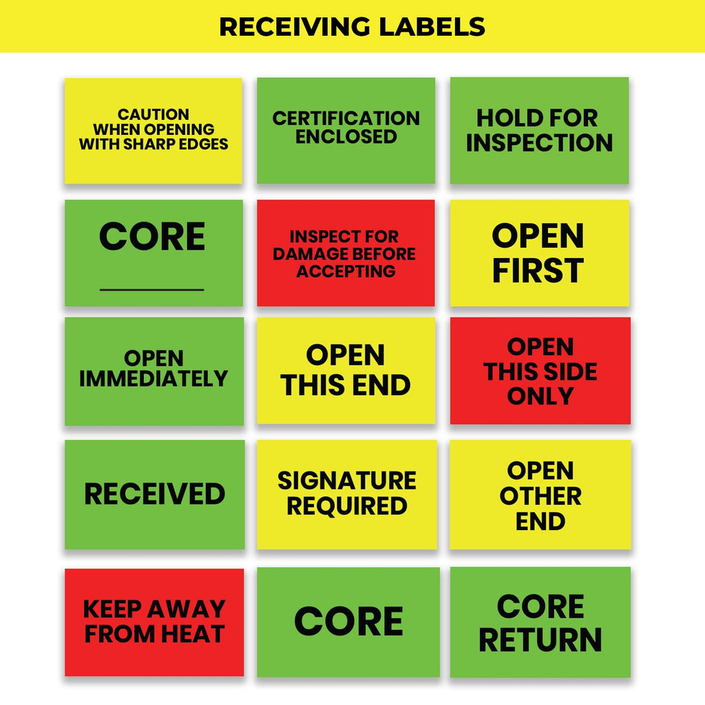 StickerJet Core Return – Warehouse Receiving Labels – 3"x5" Rectangle Labels – 500 Qty/Roll – Paper, Easy Peel and Stick, Strong Adhesive, No Residue, Made in USA