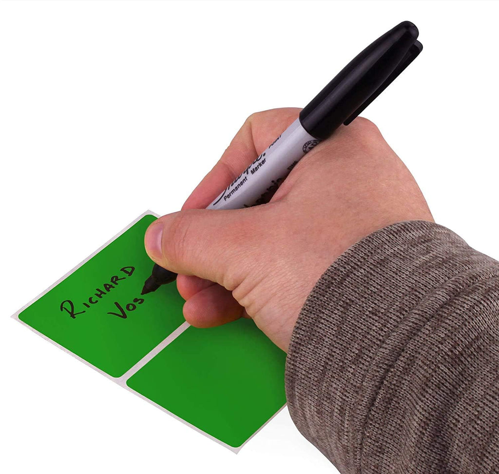 Green ChromaLabel 2x3 inch rectangular color coding inventory labels, pack of 50 permanent stickers for organization.