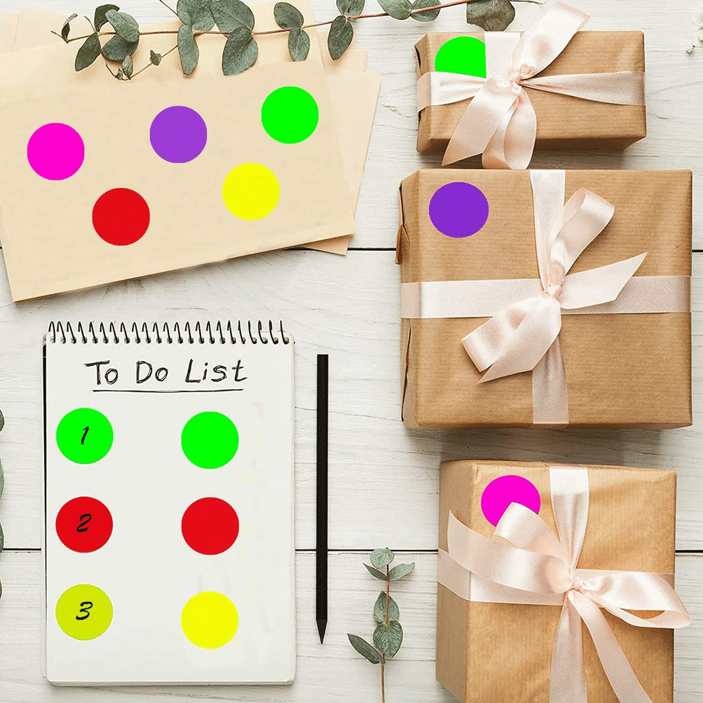 Fluorescent Green 2" Color Coding Labels for Warehouse Classroom Office