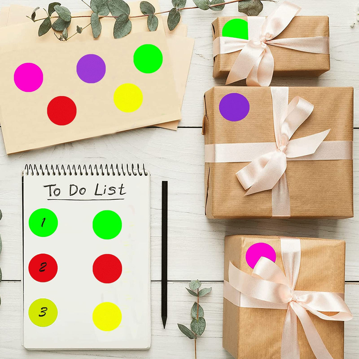 Fluorescent Green 2" Color Coding Labels for Warehouse Classroom Office