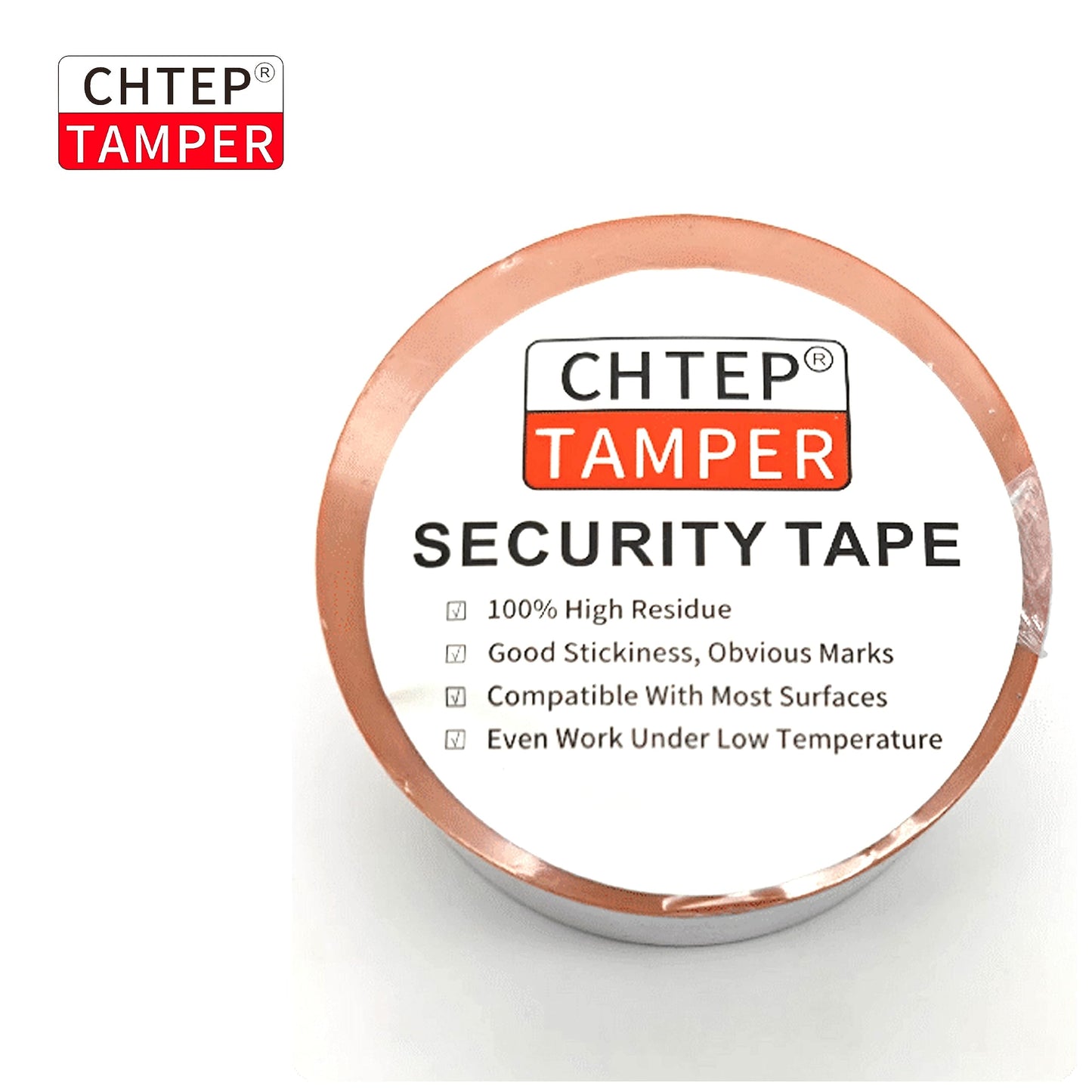 ChtepTamper 54.7Y 2inch 1 Rolls 100% Total Transfer Tamper Evident Tape Security Seal for Safe Shipping 2 inches Wide