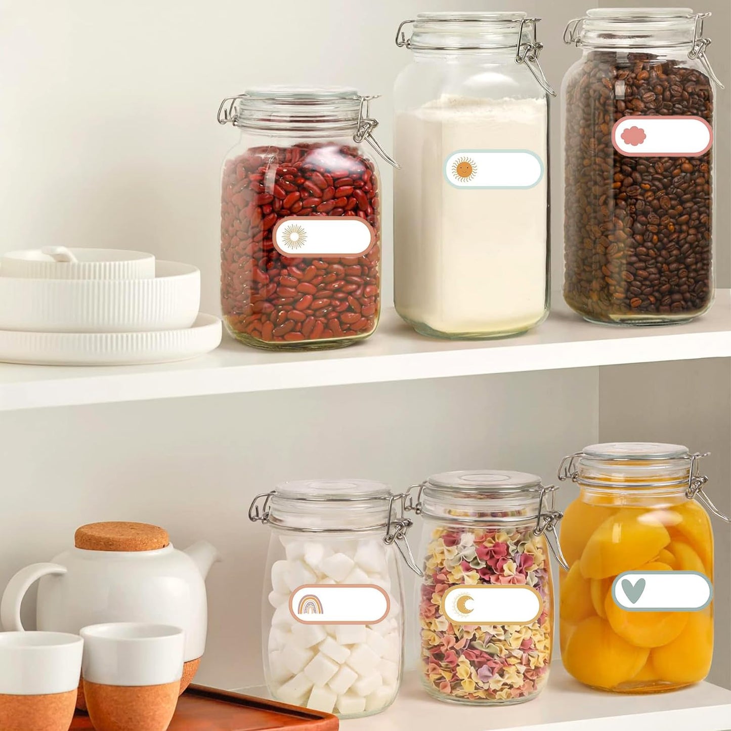 128 Pcs Baby Bottle Labels for Daycare, Waterproof Name Labels for Daycare, School Name Label Stickers for Kids, Self - Laminating Self Adhesive, Name Tags Stickers