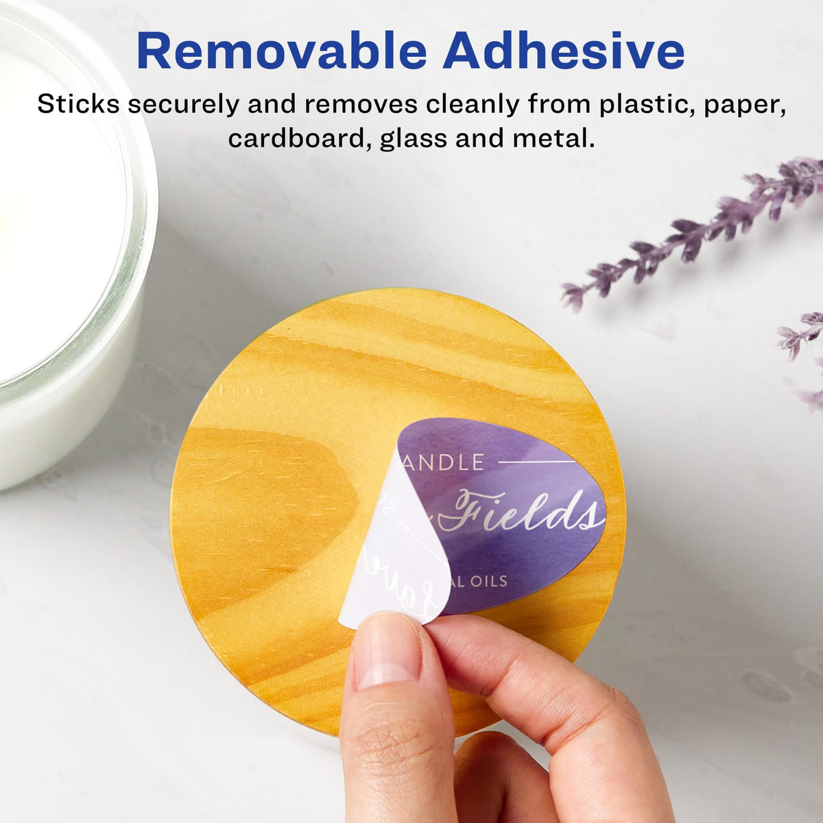 Avery® Matte White Removable Oval Labels, Sure Feed® Technology, Print-to-The-Edge, 2" x 3-1/3", 120 Removable Labels, Laser/Inkjet Printable 120 labels