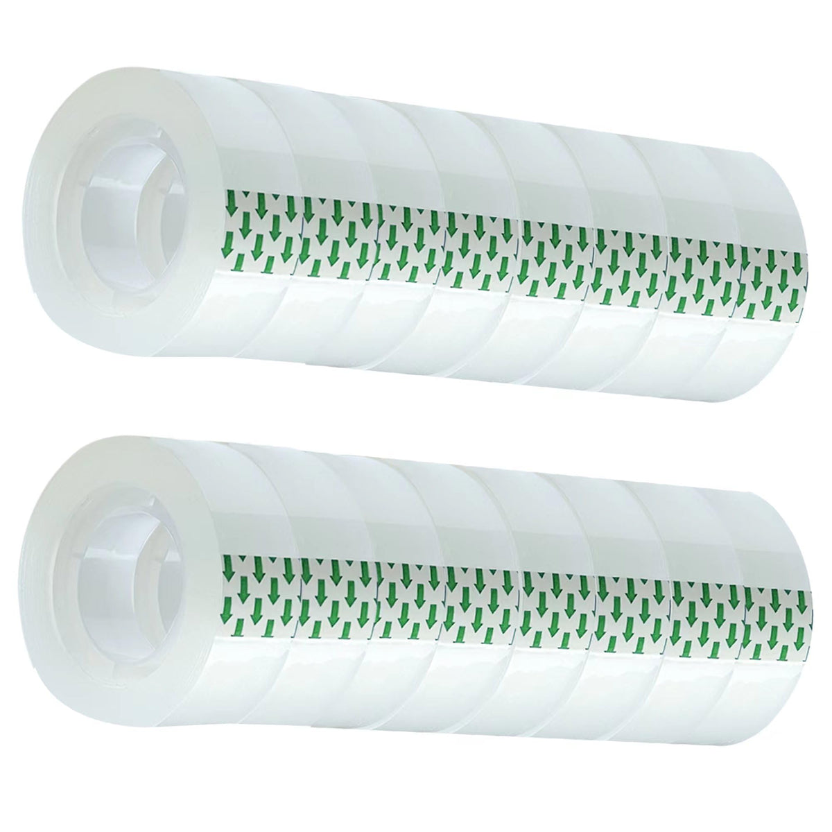 16 Rolls Transparent Tape Refills Rolls 3/4-Inch x 1000 inch, 1 inch Core, Clear Gift Wrapping Tape Refill Roll for Office, Home, School 16 Rolls
