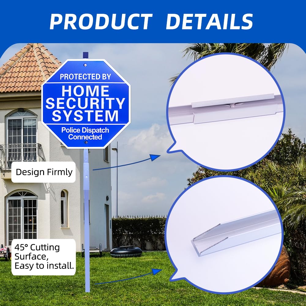2PCS Home Security Signs for Yard, Protected by Home Security System 2