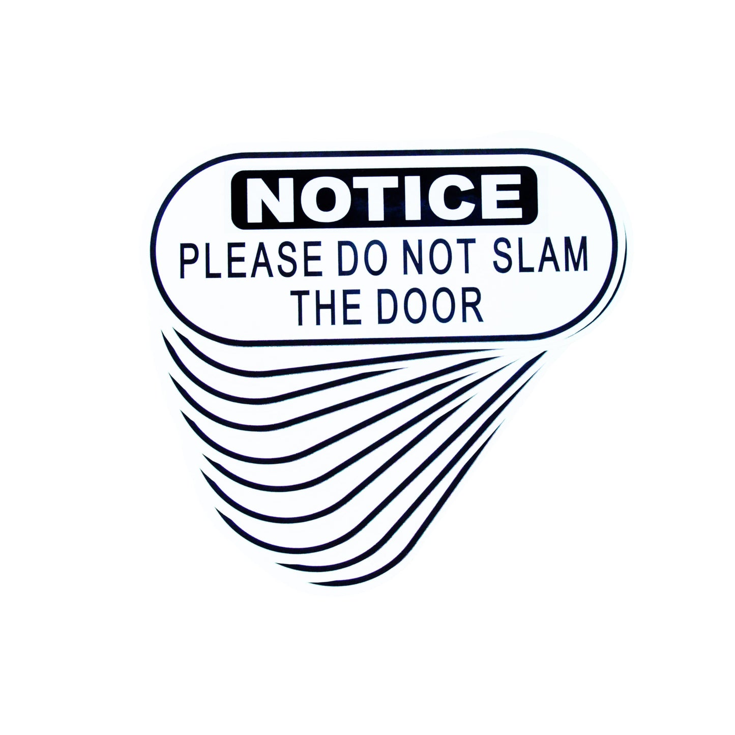 10 pcs Oblong Do Not Slam The Door Vinyl Stickers,UV Waterproof Scratch Resistant Film Labels,2 inches by 4.5 inches Self Adhesive Stickers
