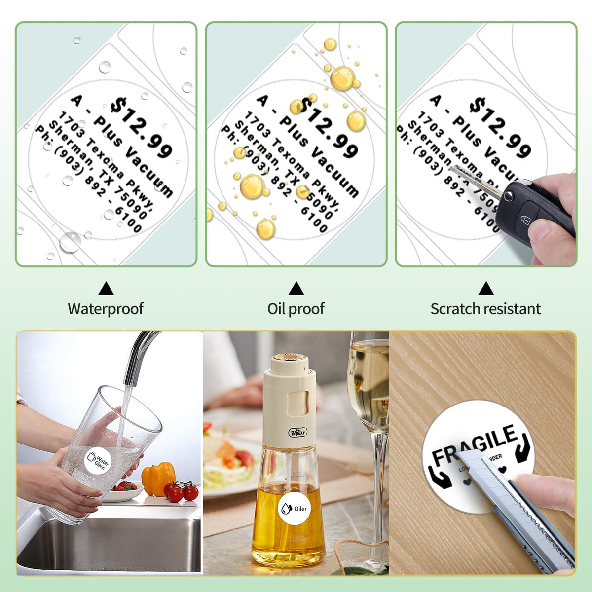 Phomemo Labels- 3 Rolls M110/M220/M221/M120/M200 Round Circle Thermal Paper 1.96" x 1.96"（50x50 mm, Thermal Sticker Round Label for Small Business White 1.96" x 1.96"