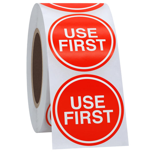 1.5" 500 Pcs Use First Stickers Small Stickers Circle Label Adhesive Dot Labels (Red) Red
