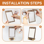 2Pack Acrylic Sign Holder 4x6 Vertical Tabletop Sign Display Frame