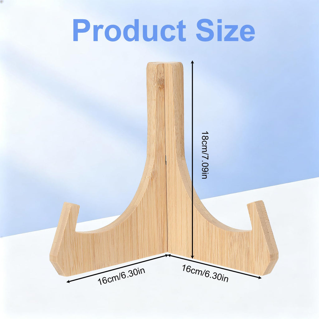 Nogeqi 1 Pack Plate Display Stand Natural Wood Plate Holders for Displaying