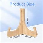Nogeqi 1 Pack Plate Display Stand Natural Wood Plate Holders for Displaying