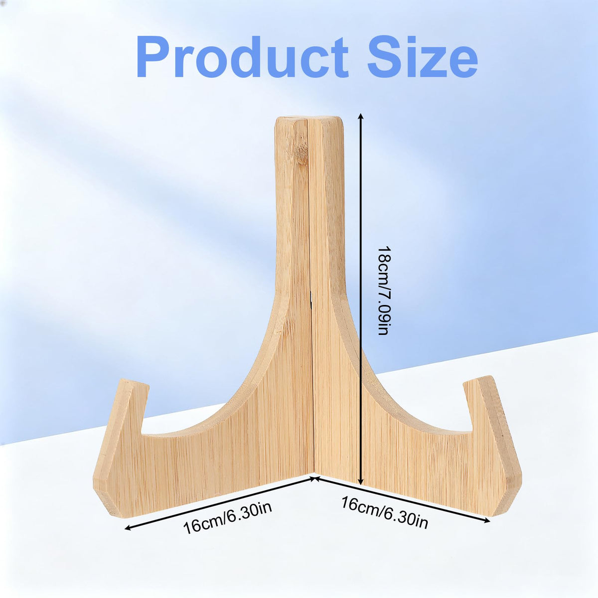 Nogeqi 1 Pack Plate Display Stand Natural Wood Plate Holders for Displaying