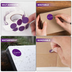 Purple Circle Stickers 3/4 Inch Color Coding Dot Labels 1000 Pcs Purple