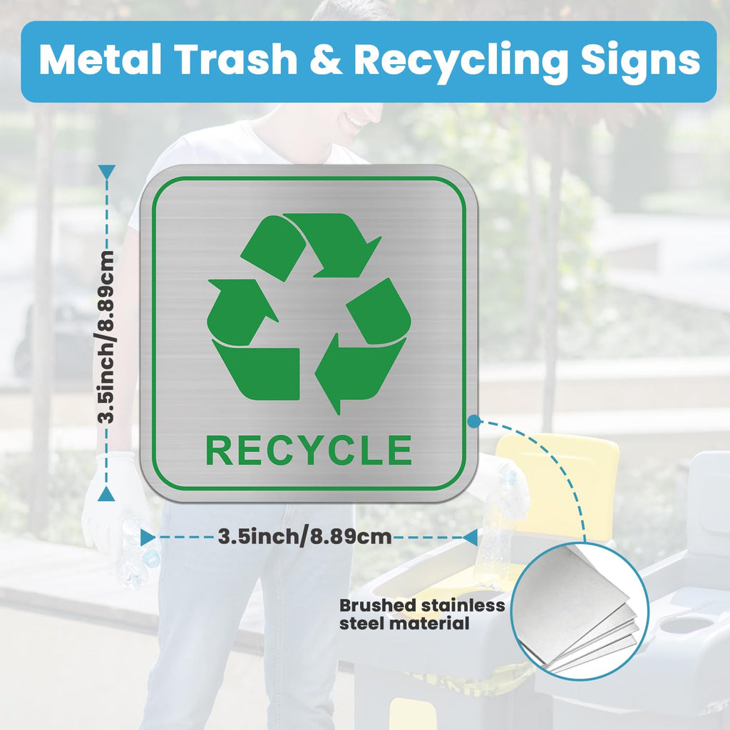 Trash and Recycle Signs