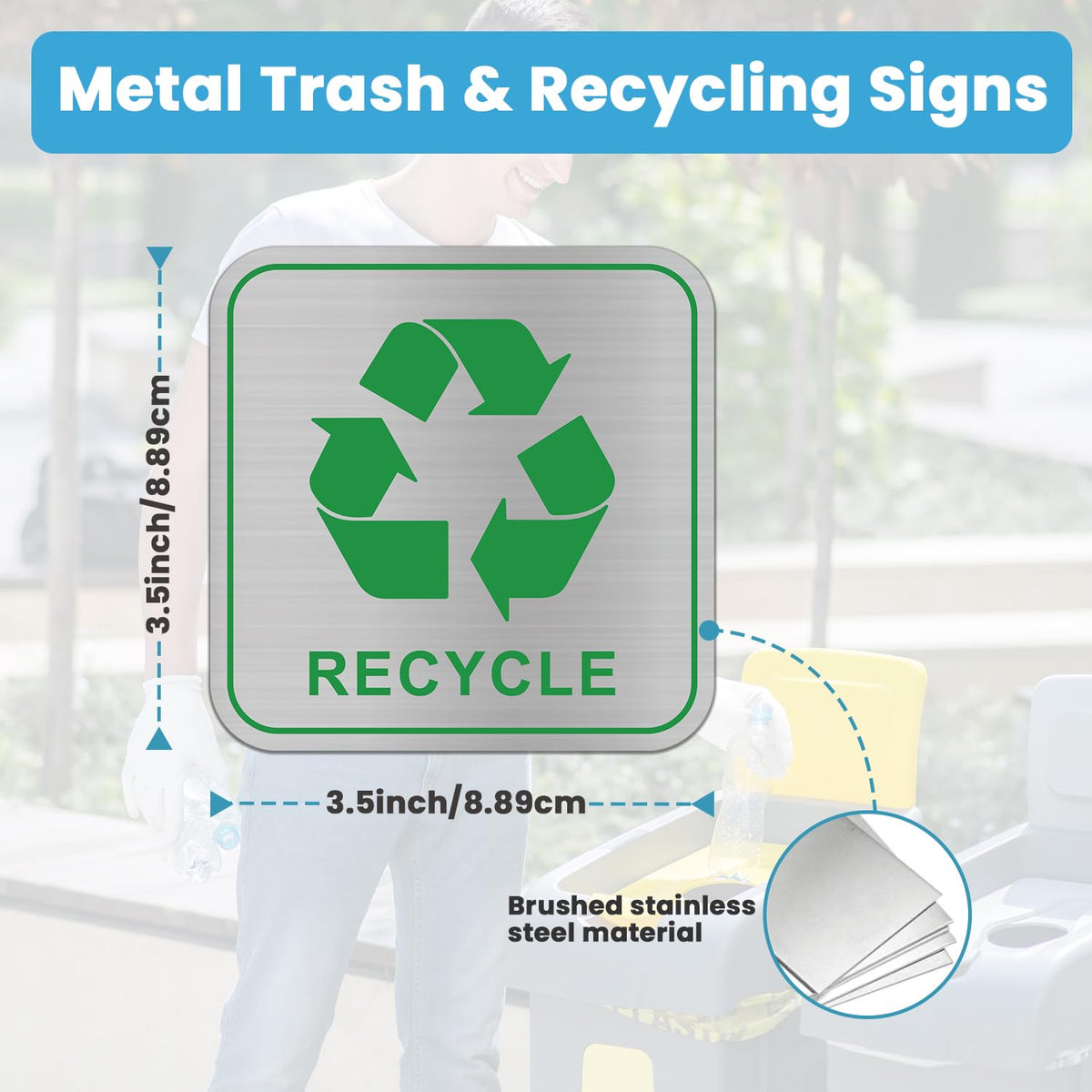 Trash and Recycle Signs
