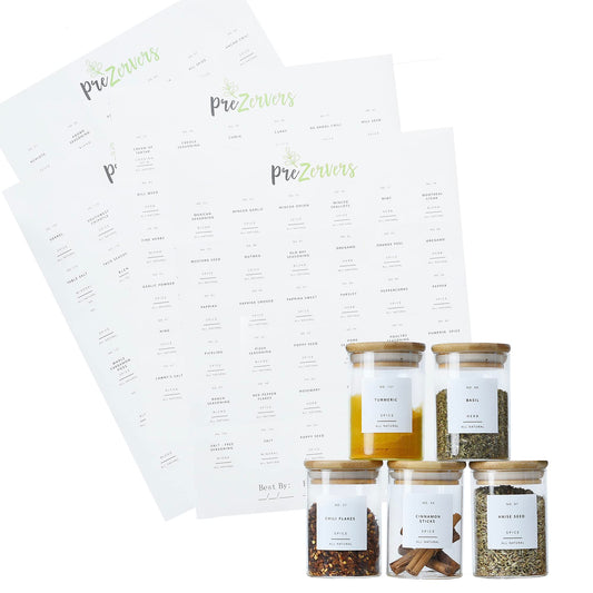 160 Minimalist Spice Jar Labels 133 PRE-Printed Spice Labels 11 DIY White Blank Labels 16 Best by Date Spice Label Waterproof Matte Finish