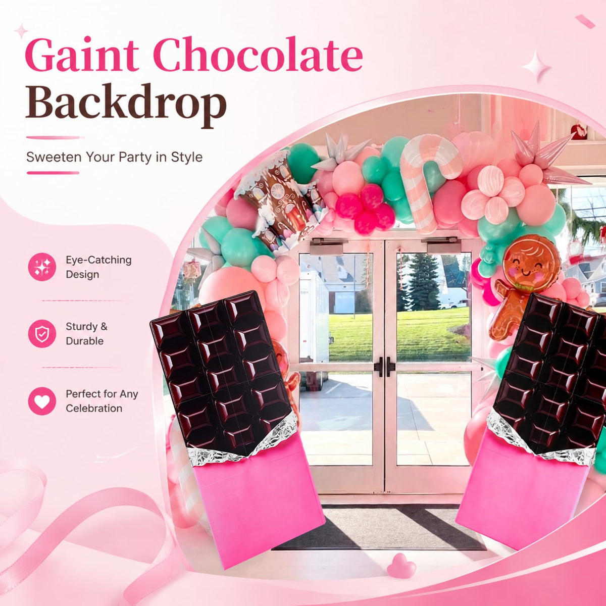 4ft Giant Chocolate Bar Plastic Cutout Standee Stand-up