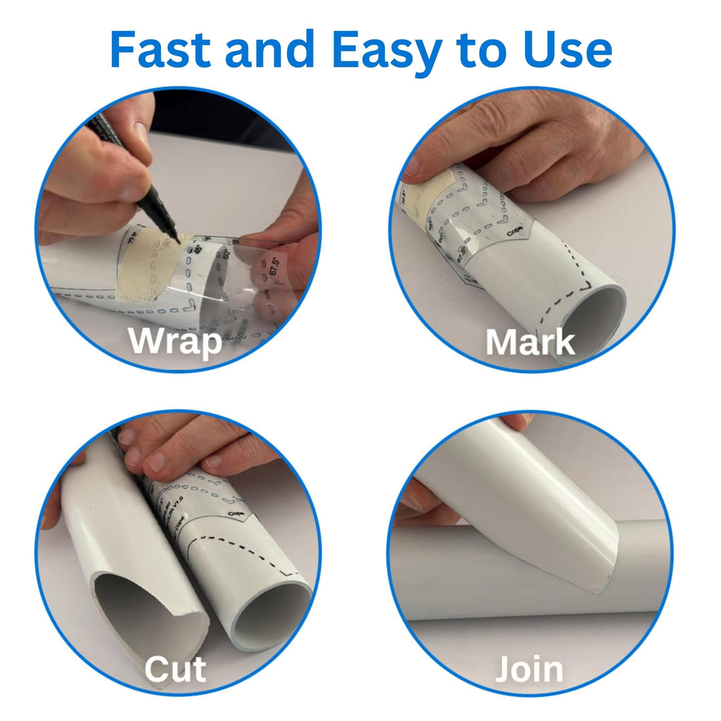 1-1/2" ID Coping Wing, Pipe Saddle Template 3. Wing ID 1 1/2''