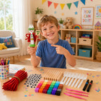 Fork Craft Kit, 50 Sets with Clay, Googly Eyes and Craft Supplies