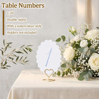 Scalloped Wedding Table Numbers, Banquet Table Numbers 1-20 Decor