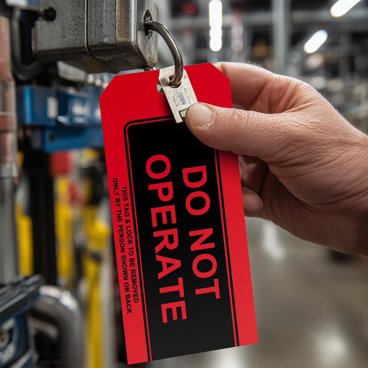 Lock Out Tags,100-pk Tagout Tags with Wires Attached,Tear & Water Resistant PVC-Plastic-Danger Do Not Operate 100