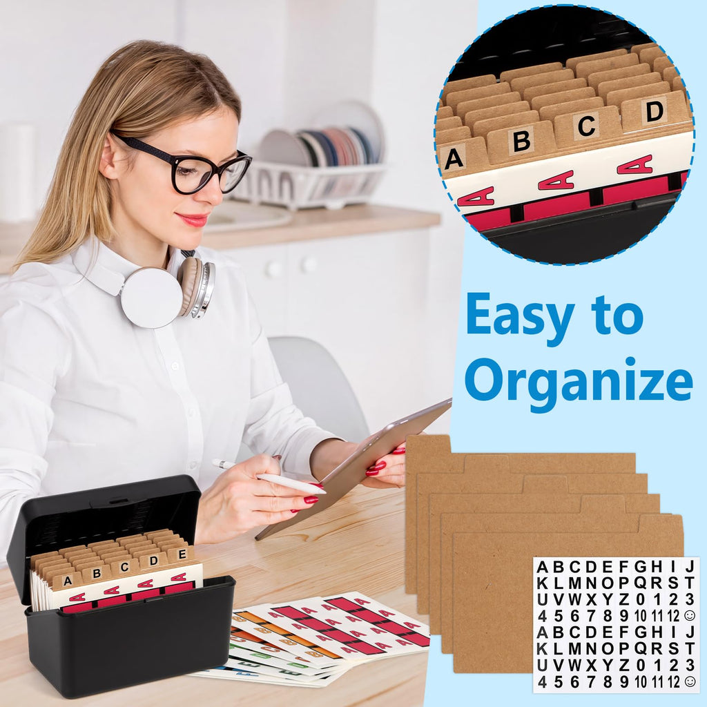 1512 Pcs Alphabet Labels for File Folders A to Z Labels File Organization A to Z Set with File Box 221