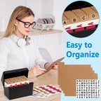 1512 Pcs Alphabet Labels for File Folders A to Z Labels File Organization A to Z Set with File Box 221