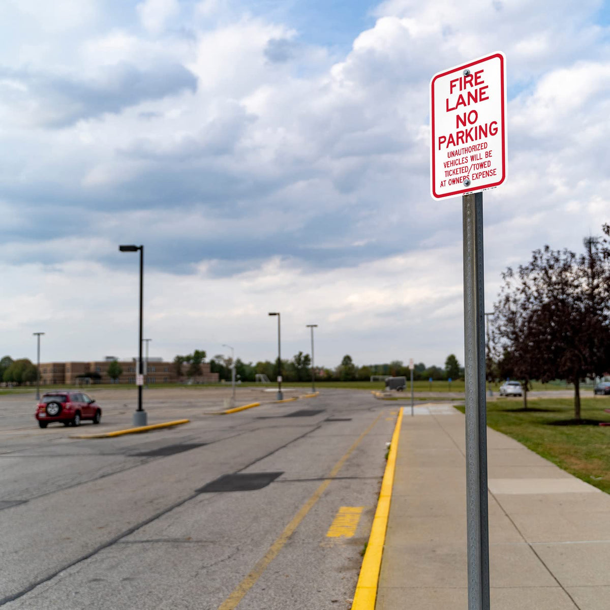 "Fire Lane - No Parking, Unauthorized Vehicles Towed" Sign By SmartSign | 12" x 18" 3M Engineer Grade Reflective Aluminum