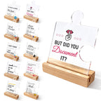 But did you document it 10 Pack different Employee Appreciation Gifts Bulk, Acrylic Puzzle Piece Desk Sign with Wooden Base - Funny Office Desk Decor, Thank You Gifts for Coworkers