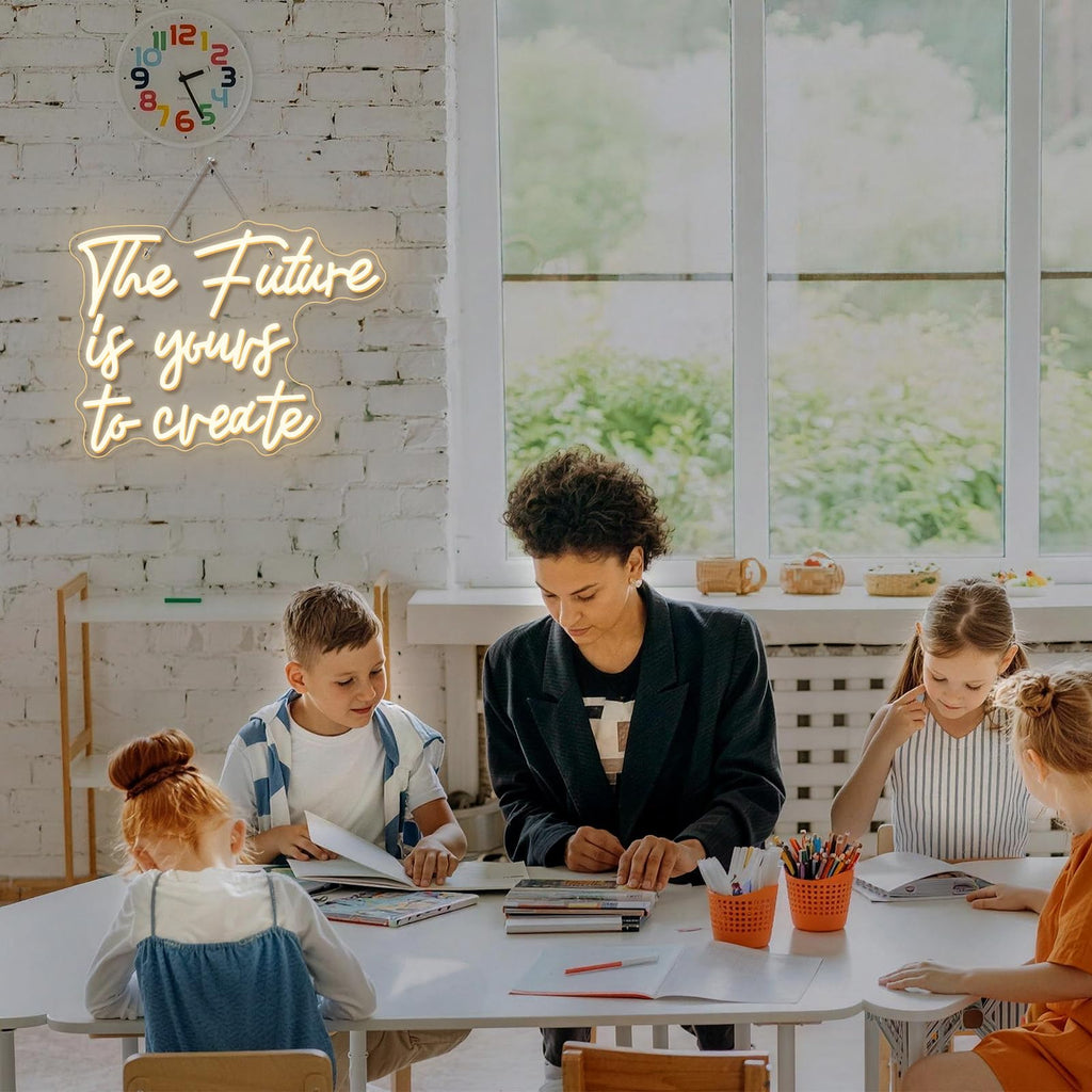 Horseneon The Future Is Yours To Create Neon Sign White Classroom Decor