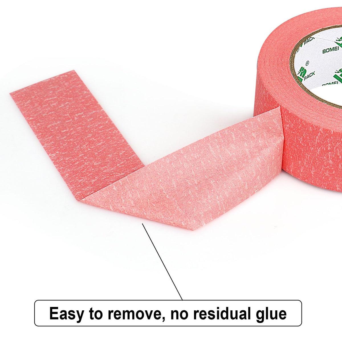 BOMEI PACK 3 Pack Pink Painters Tape, 2inch x 30yds, Premium Painting Masking Tape, Clean Release Paper Tape for Home and Office