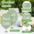 31 Set Table Numbers 1-30 with Stands Wedding,Sage Green Sage Green