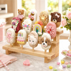 2 Pcs Cakesicle Stand Wood Lollipop Holder Display 3 Tier 12 Holes