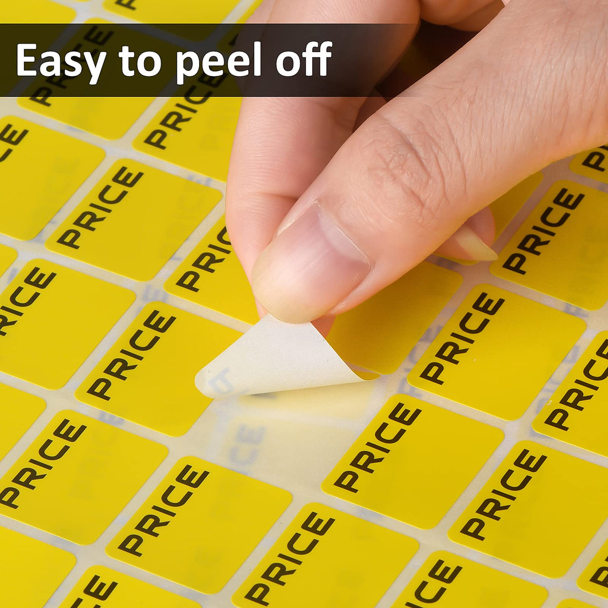 Set of 2464 Tiyaogm garage sale stickers with bright yellow preprinted pricing labels on 22 sheets for yard sales.