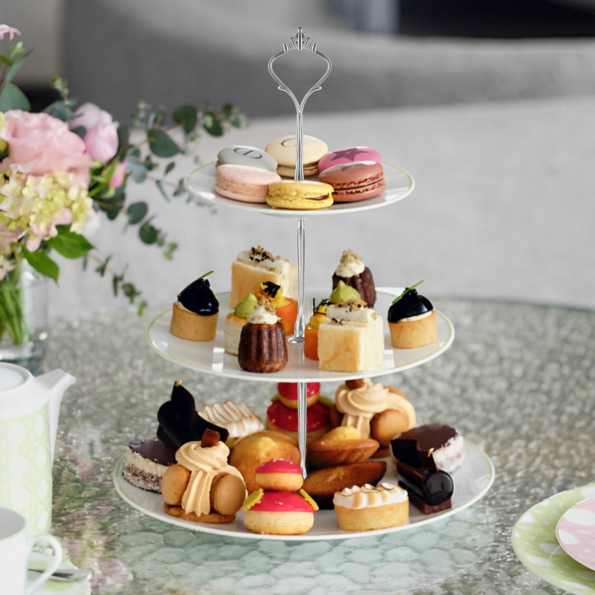 QTLCOHD 15 Set 3 Tiered Tray Hardware Kit, Zinc-Alloy Heavy Duty