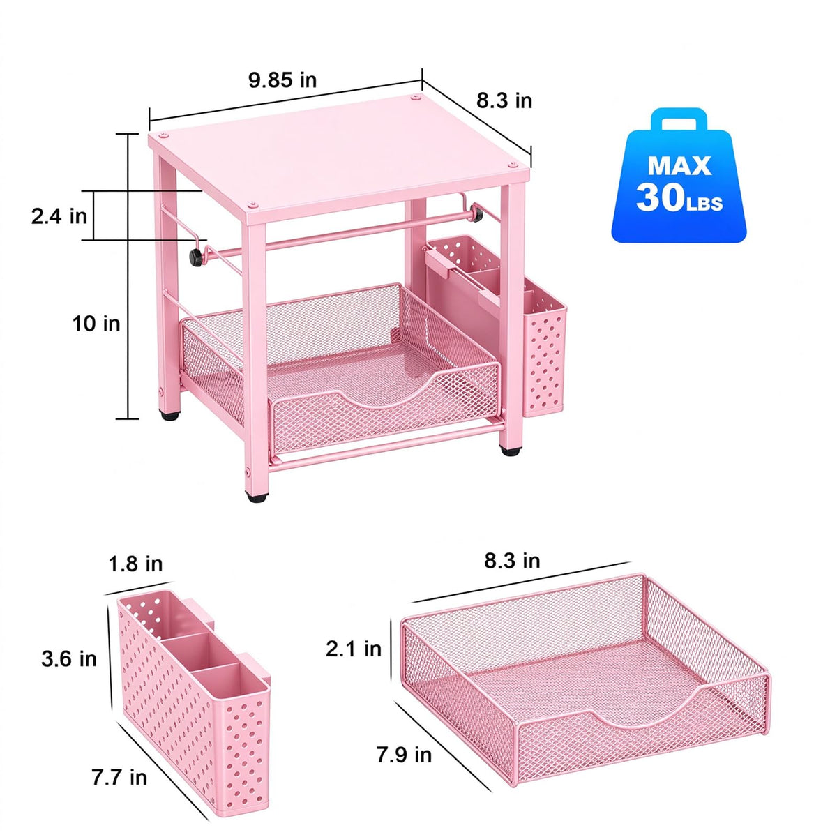 Thermal Label Holder for Foldable and Roll Type Labels,Metal Label Holder Pink