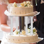 VOSAREA 8pcs 7-Inch Roman Column Cake Pillars Set for Wedding and Birthday Cakes - Plastic Tiered Cake Stand Supports Elegant Decoration Accessories