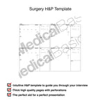 Surgery H&P Notebook with 4 Day SOAP - Medical History and Physical Notebook, 50 Medical templates with Perforations 1 notebook