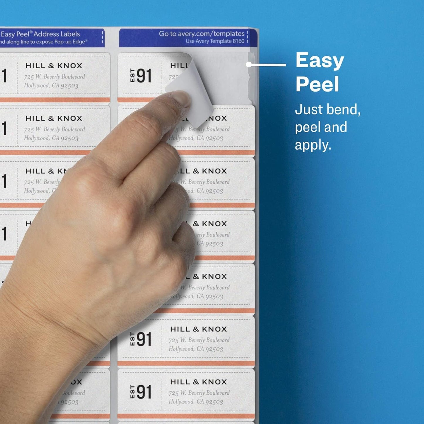 Avery Easy Peel Clear Address Labels for Laser Printers, 1 x 2.625, 2 PK (15660)