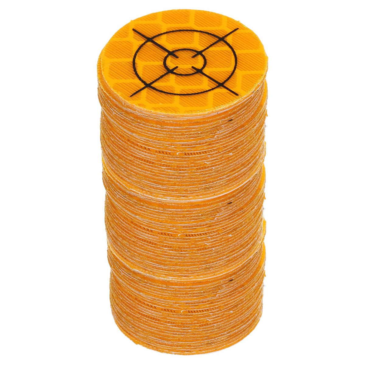 HARFINGTON 80pcs Survey Reflector Sheets 20mm x 20mm Self-Adhesive Surveying Target Mark Sticker Total Station Round Reflective Sheet Tape for Ship Inspection Tunnel Measure, Yellow 80