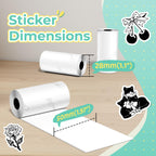 Phomemo White Self-Adhesive Thermal Paper 50mm x 3.5m, Image Time 2 Years