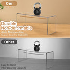 MerryNine Clear Acrylic Risers Display Stands Multi-Size Rectangular-4mm-8pcs