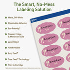 Avery® Dissolvable Oval Scalloped Labels, Sure Feed® Technology, 1-1/8" x 2-1/4", Matte White, Print-to-The-Edge, Laser/Inkjet Printable, 210 Labels Total