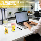 24 Pack Funny Office Desk Signs, Mini Acrylic Yellow Caution Desk Signs
