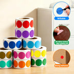 5000 PCS 3/4" Colored Dot Stickers 10 Colors 0.75 inch Circle Stickers 10 Roll/5000pcs