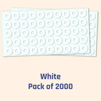 2000 Pieces - Hole Punch Reinforcement Stickers Labels, Paper Binder Hole-Punched Pages Reinforcements - 1/4 inch, White