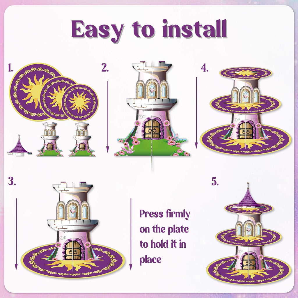 1PCS Purple Princess Party Cake Stand