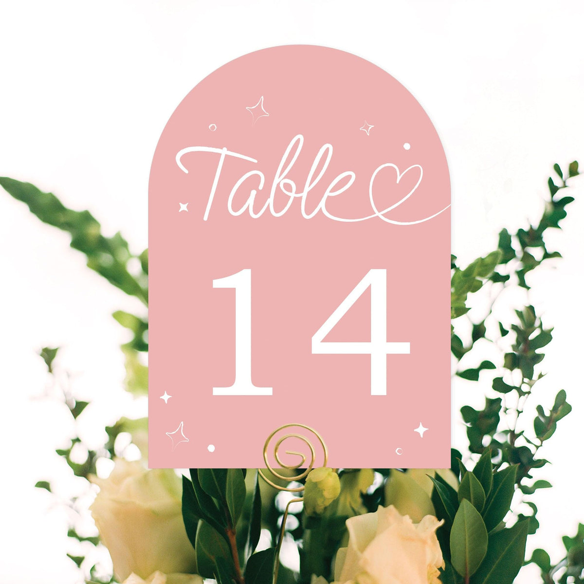 Big Dot of Happiness Wedding Hearts Pink Table Numbers, Engagement and Anniversary Party Decor, Wedding Centerpieces, Double-Sided 5 x 7 inches Cards, Table Numbers - 1-20